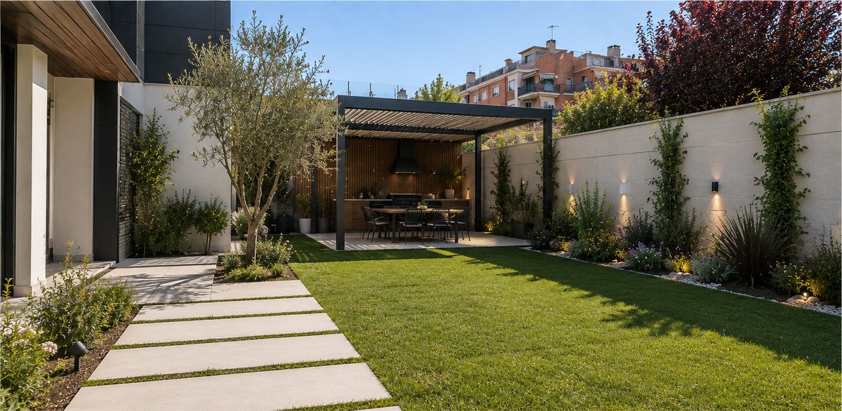 Jardín residencial · Aravaca
